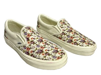 Vans Classic Slip-On Vintage Floral Marshmallow Shoes Womens 7.5 Mens 6 - Image 1 of 4
