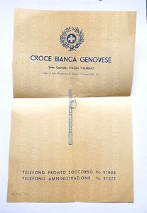 VECCHIO DOCUMENTO CROCE BIANCA GENOVESE GENOVA 1937 - Picture 1 of 2