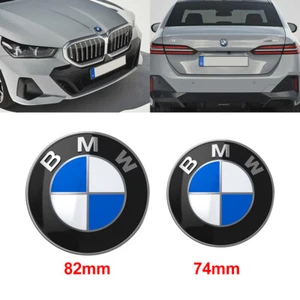 82, 74MM Vorne+Hinten Motorhaube Heckklappe Emblem Abzeichen Für BMW DE+++ - Bild 1 von 9