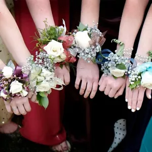 Bandas elásticas de perla corsé accesorios muñeca boda flores artificiales - Imagen 1 de 7