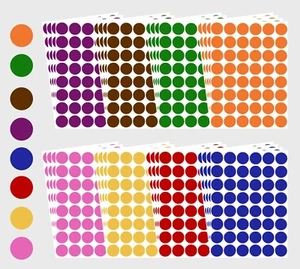 Kids Colorful Dot Stickers For Children Fun, Art, Crafts and Games 1536 Pack - Picture 1 of 9