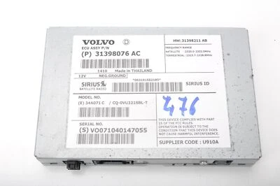 Volvo S60 II V60 Satélite Sintonizador Radio Receptor Módulo 31398076AC - Imagen 1 de 3