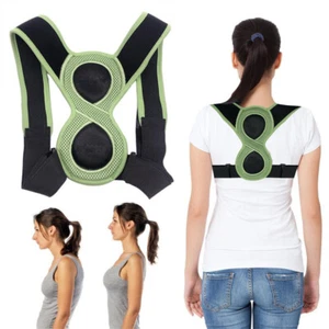 8 Shaped Posture Corrector for Kids Adults Adjustable Upper Back Brace Support - Picture 1 of 9
