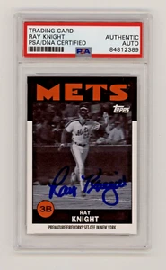 Ray Knight 2021 Topps Once Upon a Time in Queens B/W #14 Signed PSA Auto Mets - Picture 1 of 1