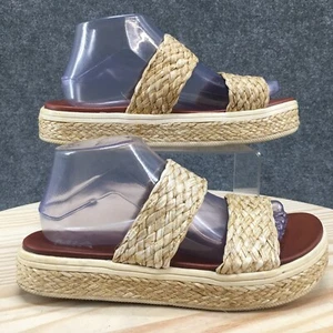 Mia Sandals Womens 9.5 Cami Woven Slide Strappy Wedge Espadrille Beige Casual - Picture 1 of 16