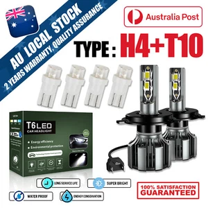 H4 HB2 LED Headlight High Low Beam Bulb White Bright 24000000LM X2 With Fan - Picture 1 of 21