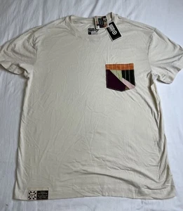 Black History Month T-Shirt Elfenbein Patchwork Kurzarm Rundhals Large - Bild 1 von 6