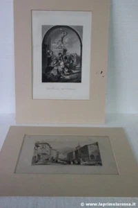 DUE INCISIONI ANTICHE INGLESI - TWO ANTIQUE ENGLISH PRINTS - Picture 1 of 1