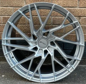 20"/Tesla Model 3/Velocity VF5 Flow Formed/Silver/8.5j/Alloy Wheels X4 - Picture 1 of 5