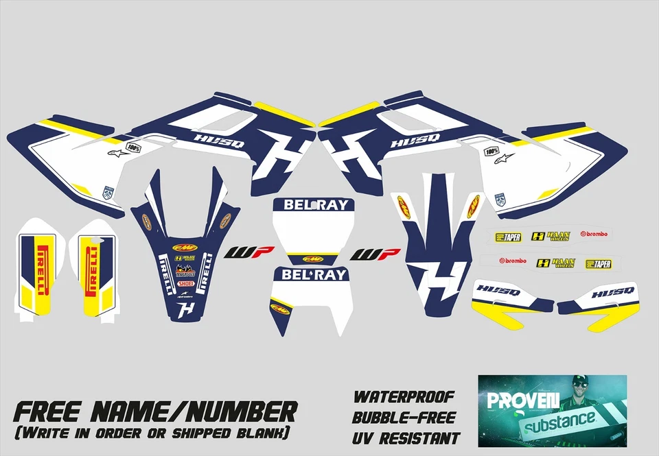 GRAPHICS KIT Husqvarna 2016 2017 2018 TE FE TC FC TX FS 125 250 350 450 DECAL MX - Image 1 of 1