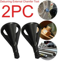 2pcs Deburring External Chamfer Tool Stainless Steel Remove Burr Drill Bit Tools