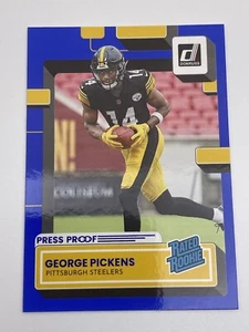 2022 Donruss Blue Press Proof George Pickens RC #323 Pittsburgh Steelers WR - Picture 1 of 6
