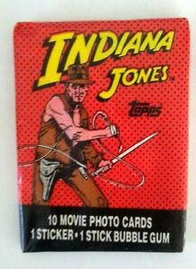 Vintage Indiana Jones Temple of Doom Trading Cards ONE (1) Wax Pack 1984 Topps
