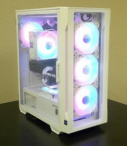 PRC PearlGlass Custom Gaming Desktop PC i5-12600KF 16GB RTX 3050 1TB NVMe W11H - Picture 1 of 9