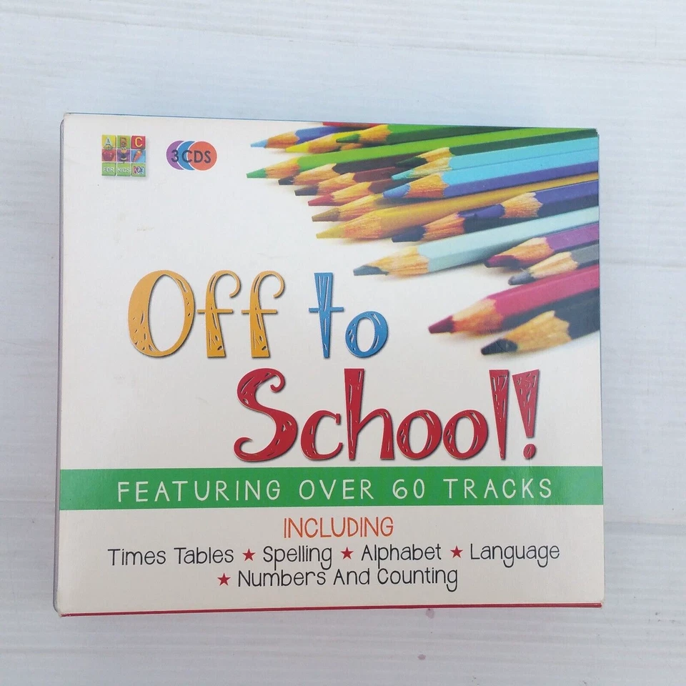 Off  To School  3 Disc Set CD  Home  Schooling Timetables Spelling - image 1 of 4