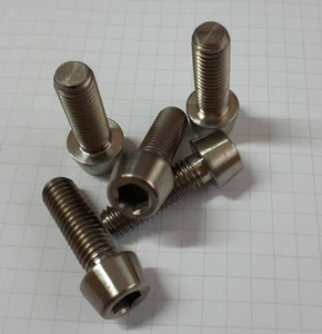 5 x Titan Gr. 5 Schrauben / Titanium Gr. 5 screws DIN 912 tapered M8 x 20* - Bild 1 von 1