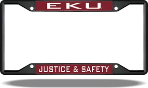 Marco de matrícula negro Eastern Kentucky EKU JUSTICE & SAFETY - Imagen 1 de 1