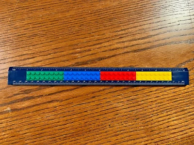 LEGO 12" 12 pulgadas 30 cm Regla Construible Verde Azul Rojo Amarillo 131025SP Foto 1 de 4