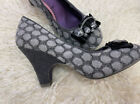 Anthropologie Poetic Licence Pumps Gray Polka Dots Rhinestone Size 36.5 (6) NEW
