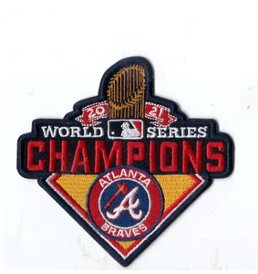 NEW 3 7/8 x 4" Atlanta Braves 2021 Champions IRON ON PATCH FREE SHIP - Picture 1 of 1