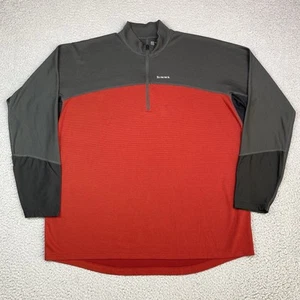 Simms Fishing Men's Size XXL Performance Stretch Long Sleeve 1/4 Zip Shirt EUC - Picture 1 of 7