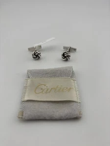 Gemelli Cartier nodo in argento sterling - Foto 1 di 5