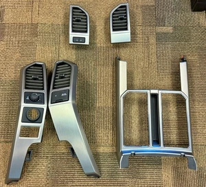 2015-2020 FORD F150 PLATINUM DASH AIR VENT TRIM + FLOOR CONSOLE UPPER TRIM PANEL - Picture 1 of 23