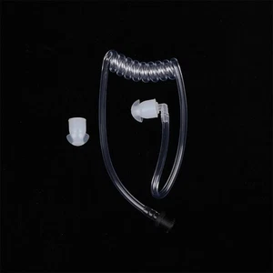 Earphone Transparent Coil Acoustic Air Tube Earplug For Two-Way Radio Walkie - Picture 1 of 11