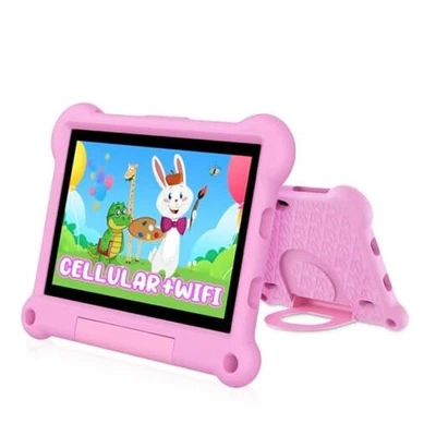  Kids Tablet 10 inch Android 13 Toddler Tablet Octa Core 64GB, Pink - Image 1 of 4