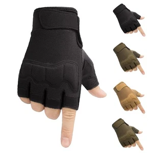 Motorcycle Motorbike Half Finger Gloves ATV UTV Racing Riding Cycling Fingerless - Bild 1 von 16