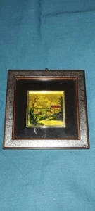 Serigrafia Su Foglia D'Oro 22 Kt- creazioni MOMI - Cornice 10,5×10,5 - Foto 1 di 5