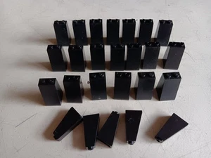 LEGO BULK LOT 25 BLACK SLOPES 75° 2X1X3 2X2X3 - Picture 1 of 1