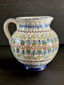 Vintage Majolika Sangria Krug Kunstkeramik Krug signiert Spanien handbemalt Vase - Bild 1 von 20