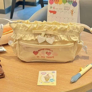 Canvas Pen Bag Sweet Stationery Bag Cute Pencil Case School - Picture 1 of 8