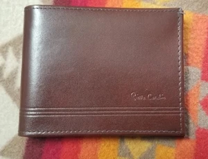 Vintage Pierre Cardin Men Brown Leather Bifold Wallet - Picture 1 of 10