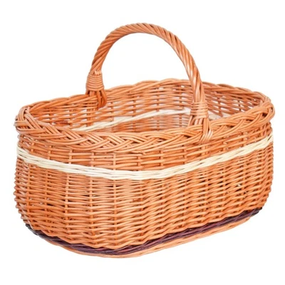 Kleiner Weidenkorb Einkaufskorb Korbwaren Korb Autokorb Picknickkorb 37cm BGT - Bild 1 von 4