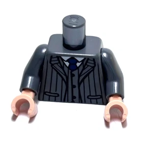 Lego - Minifigura Torso - Gris Oscuro, Traje a Rayas, Corbata, Piel Clara - Imagen 1 de 2