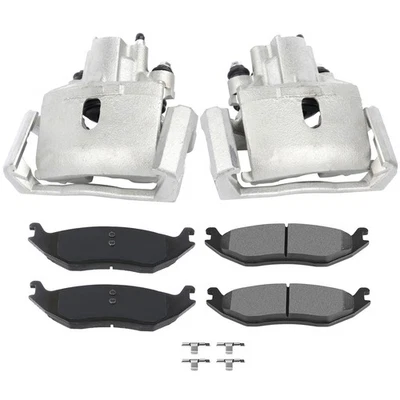 Rear Left Right Brake Calipers Brake Pads Set 6Pcs For 2004-2009 Dodge Durango - Image 1 of 4
