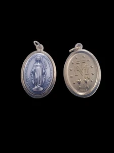 Two Tone Miraculous Medal ,25mm, Gold/Silver ( Italy) - Picture 1 of 3