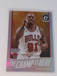 Donruss Optic Dennis Rodman The Champ is Here 2017-18 Silver Holo Prizm #4 Bulls - Imagen 1 de 2