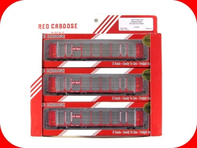 N Scale **CANADIAN PACIFIC** Bi-Level Auto Rack 3-Pack #4 - Red Caboose RM-19221 - Image 1 of 4