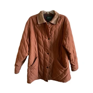 Lauren Ralph Lauren gefütterter Scheunenmantel Wildlederbesatz Damen Petite Größe 12P - Bild 1 von 7