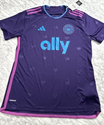Adidas MLS Charlotte FC Camiseta Fútbol Mujer Pequeña HT4023 Púrpura NUEVO Fútbol Foto 1 de 4