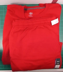 Athletic Works Men's Red Fleece Crewneck Sweatshirt & Sweatpants 2x - Picture 1 of 1