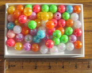 150 perle opache lisce rotonde AB acriliche 6 mm mix a scelta singolo colore - Foto 1 di 10
