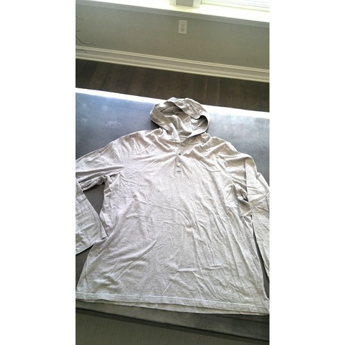 Felpa con cappuccio Michael Kors grigio e bianco a righe pullover con cappuccio abbottonato Me