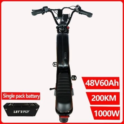 Bicicleta eléctrica para adultos 1000 W 120 millas 34 MPH 20" Fat Tire bicicleta eléctrica de montaña todoterreno Foto 1 de 4