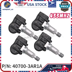 Set 4 Tire Sensors 40700-3AR1A TPMS 433MHz for Nissan Sentra 1.8L Versa 1.6L US - Picture 1 of 12