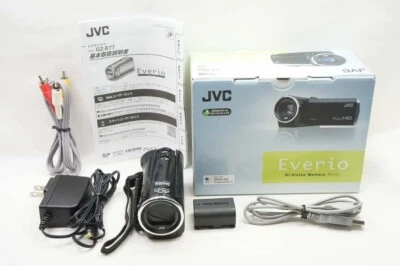 Videocámara de películas con memoria de alta visión JVC Everio GZ-E77 negra con caja R250508o Foto 1 de 4