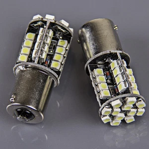 2x Xenon White 1156 BA15S 44SMD RV Camper Trailer Turn Signal Reverse LED Light - Bild 1 von 6